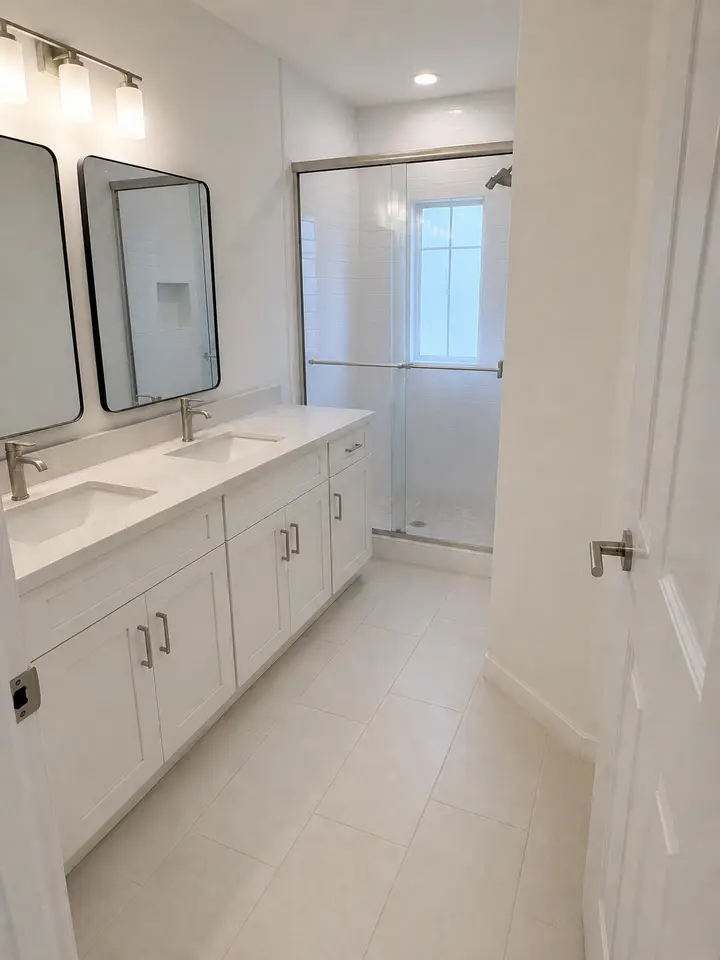 Bright clean bathroom after full cleaning