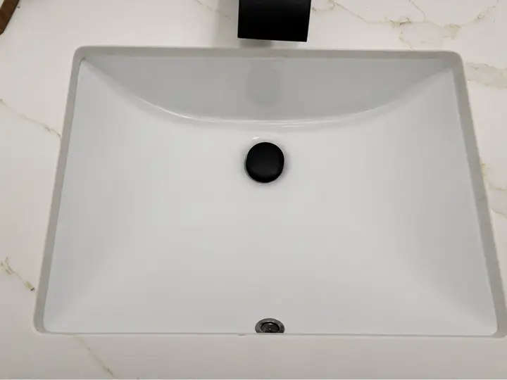 Clean bathroom sink after cleaning