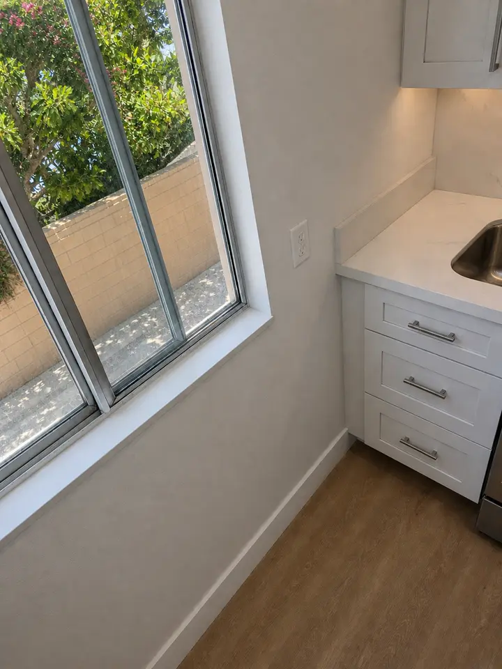 Clean window corner and sill after detail cleaning